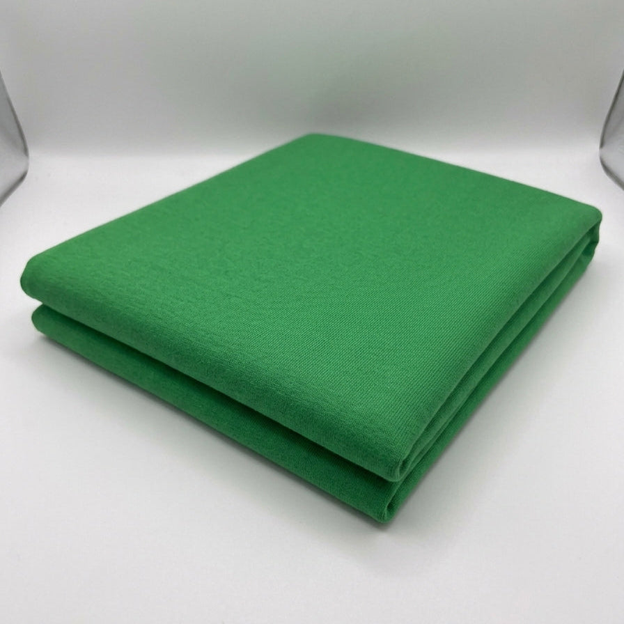 Kelly Green Cotton Interlock Jersey Fabric – 100% Cotton Double Knit - Vératex Fabrics