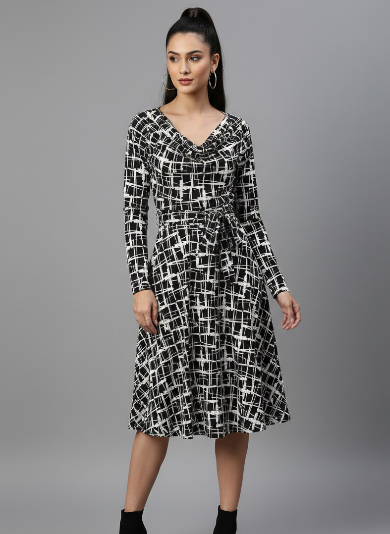 Abstract Grid ITY Fabric – Sold by the Metre