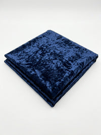 Navy Stretch Crushed Velvet Fabric