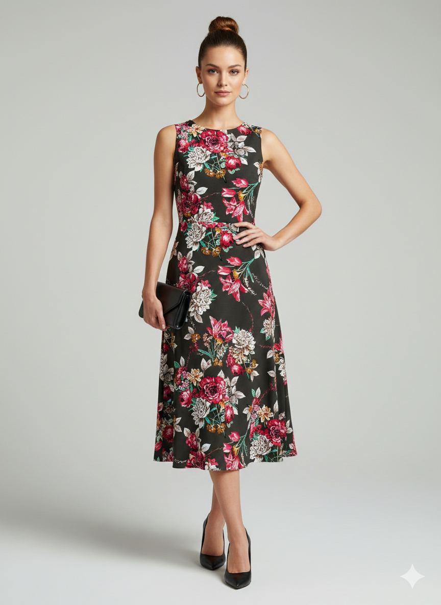 Chocolate Rose Garden ITY Fabric – Sold by the metre" - Vératex Fabrics