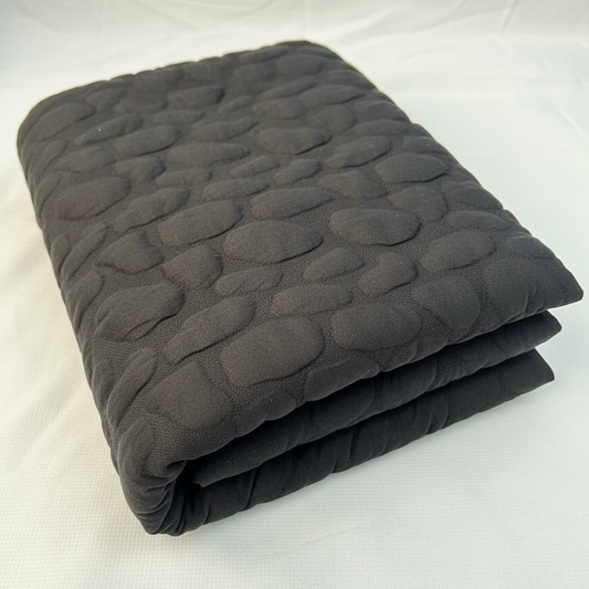 Black Quilted Jacquard Fabric – Sold by the Metre - Vératex Fabrics