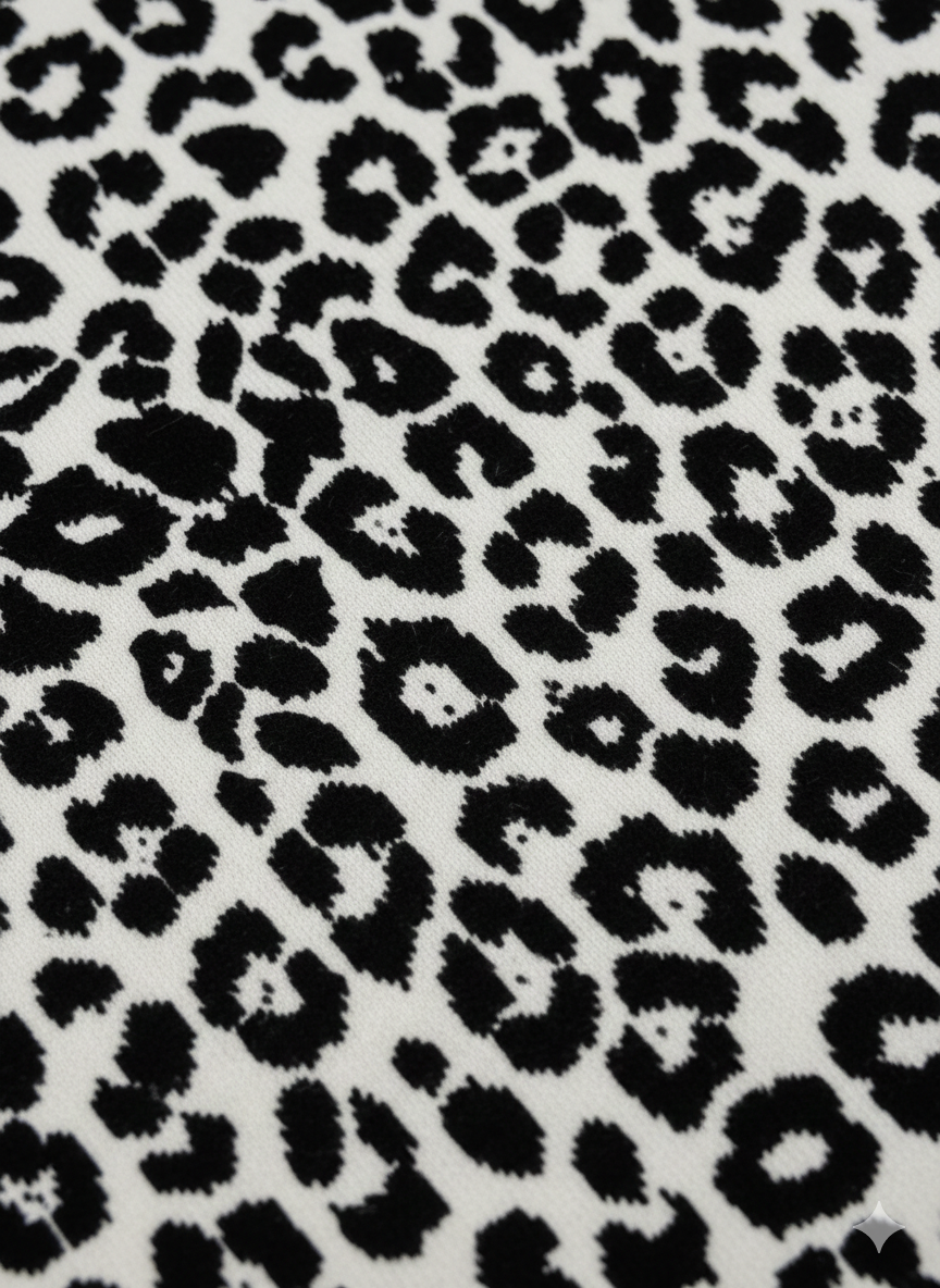 Leopard Print French Terry – Sold by the Metre