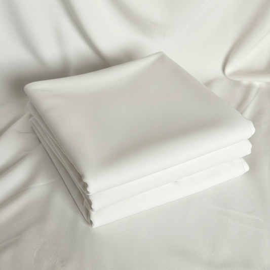 White Scuba Crepe Fabric – Stretch Double Knit – Sold by the Metre - Vératex Fabrics
