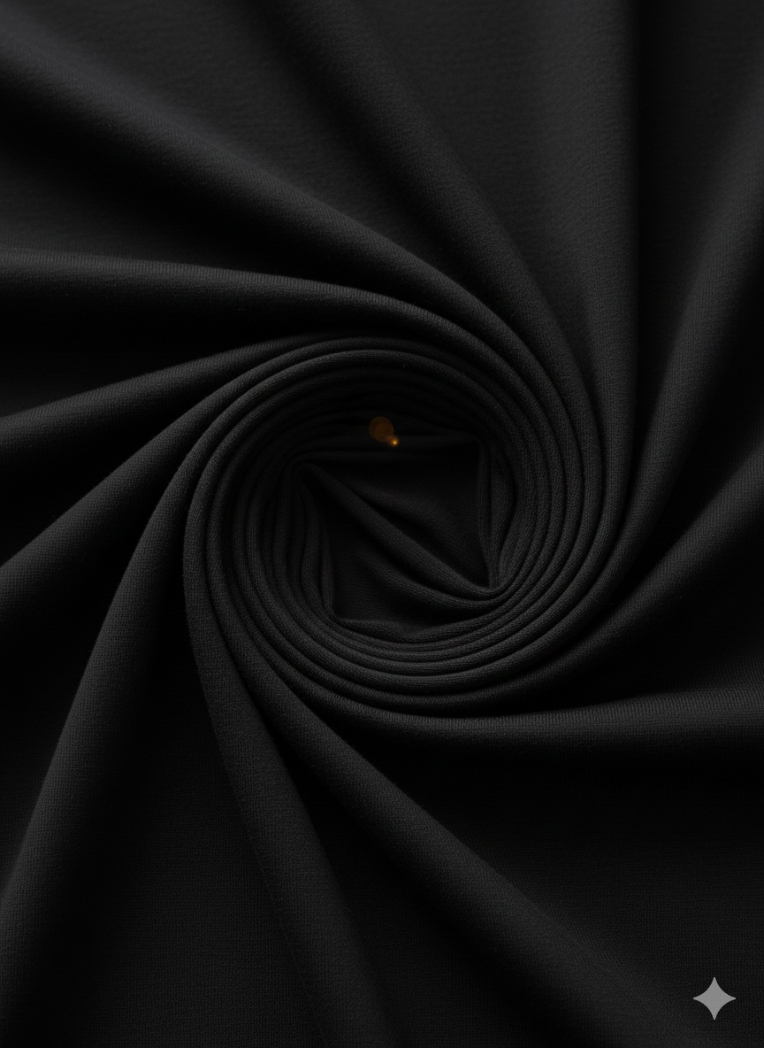 Black Cotton Jersey – Sold by the Metre - Vératex Fabrics