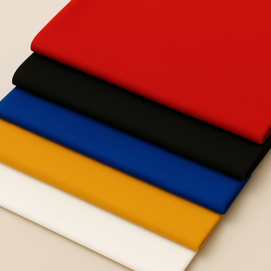Scuba Crepe Fabric Bundle – 5 Colours (2m Each) – 10m Total - Vératex Fabrics