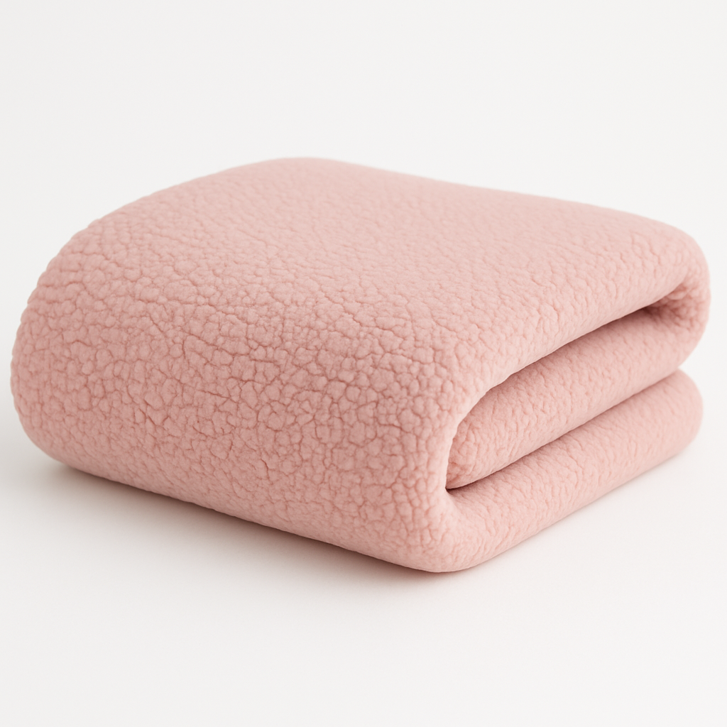 Dusty Pink Sherpa Fleece Fabric – Sold by the Metre - Vératex Fabrics