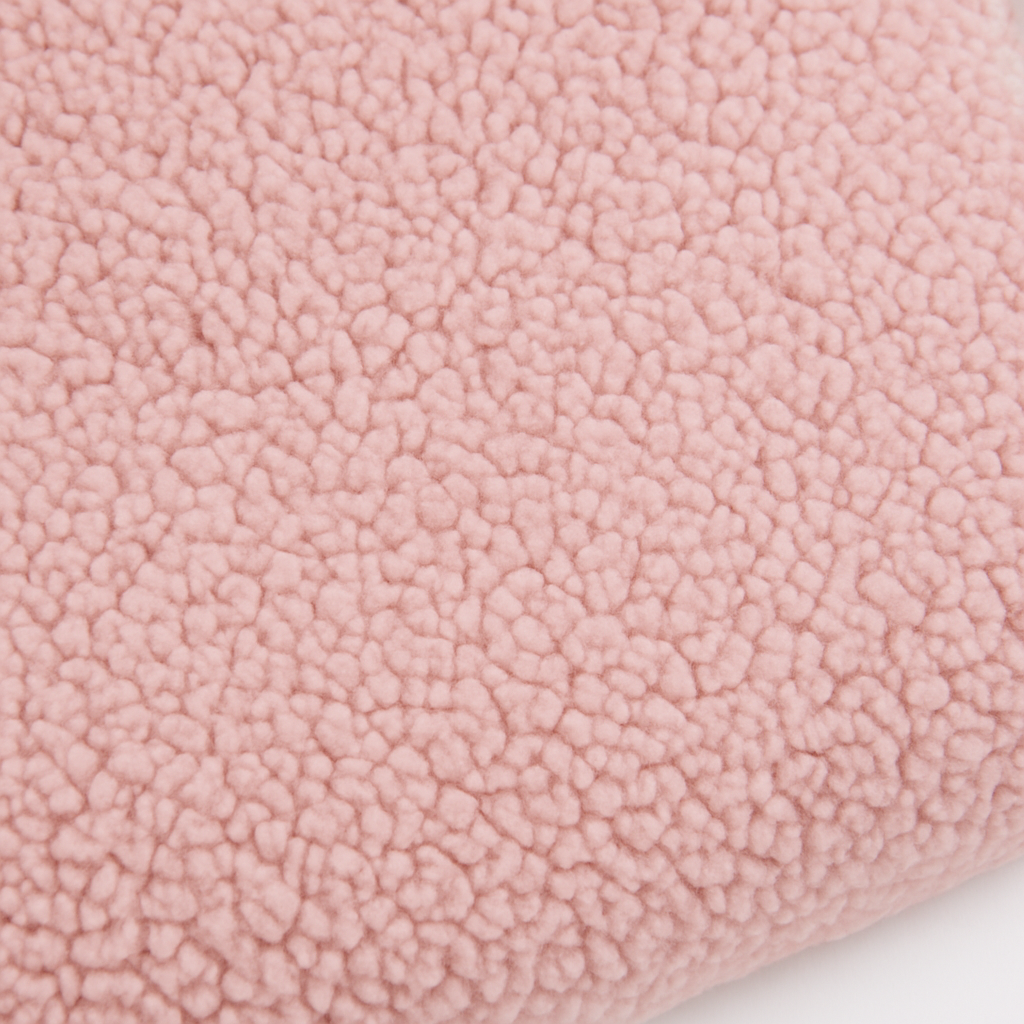 Dusty Pink Sherpa Fleece Fabric – Sold by the Metre - Vératex Fabrics