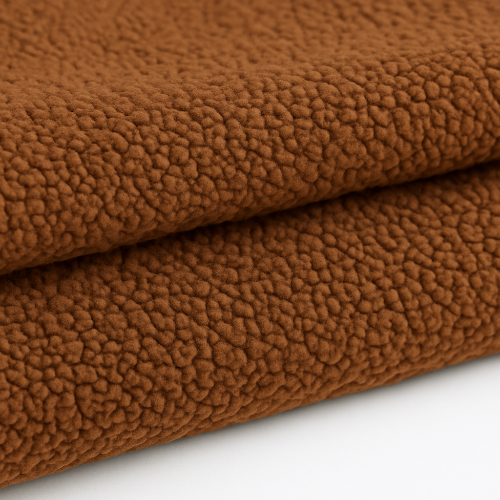 Brown Sherpa Fleece Fabric – Sold by the Metre - Vératex Fabrics