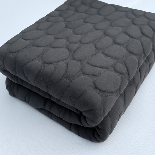 Charcoal Grey Quilted Jacquard Fabric – Sold by the Metre - Vératex Fabrics