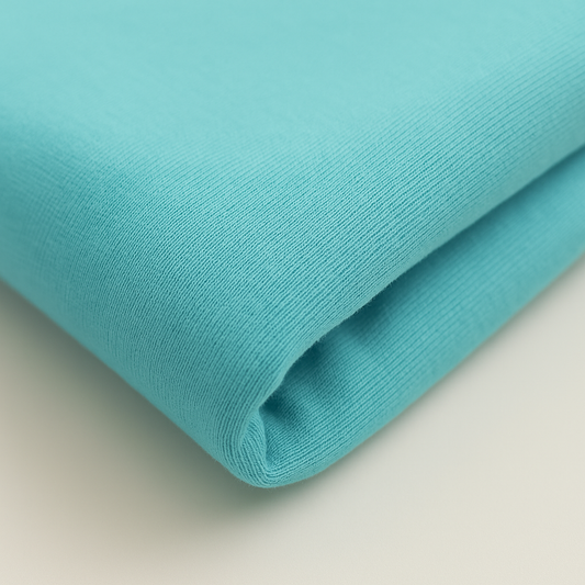 Turquoise 100% Cotton Single Jersey Fabric – Sold by the Metre - Vératex Fabrics