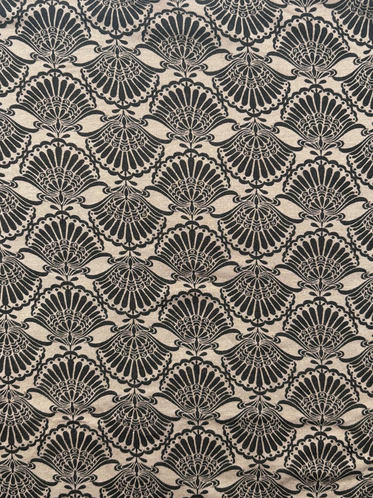 Art Deco Shell Viscose Jersey – Sold by the Metre - Vératex Fabrics