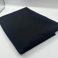 Black Pinstripe Poly Cotton Fabric – Woven Twill - Vératex Fabrics