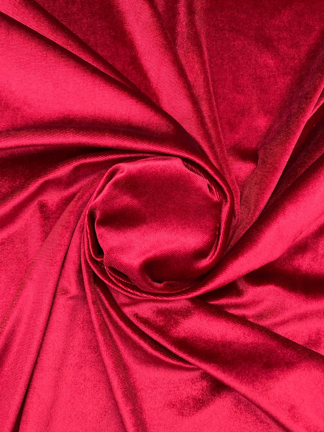 Wine Stretch Velvet Fabric