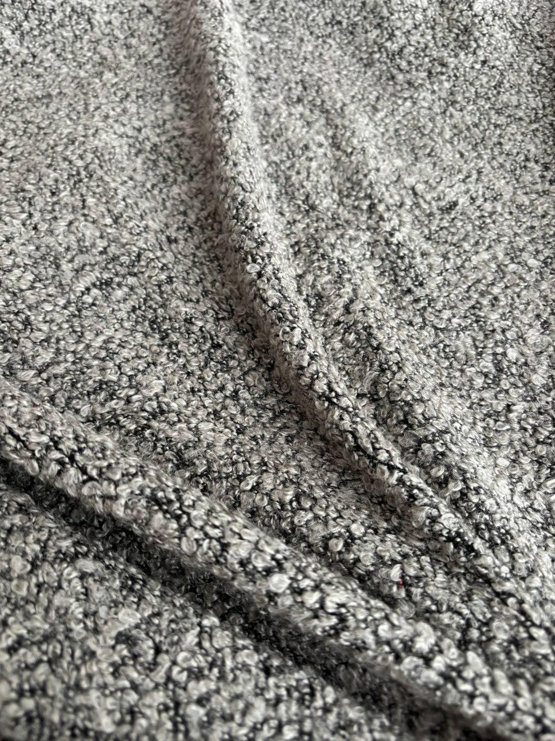 Silver Grey Boucle Fabric