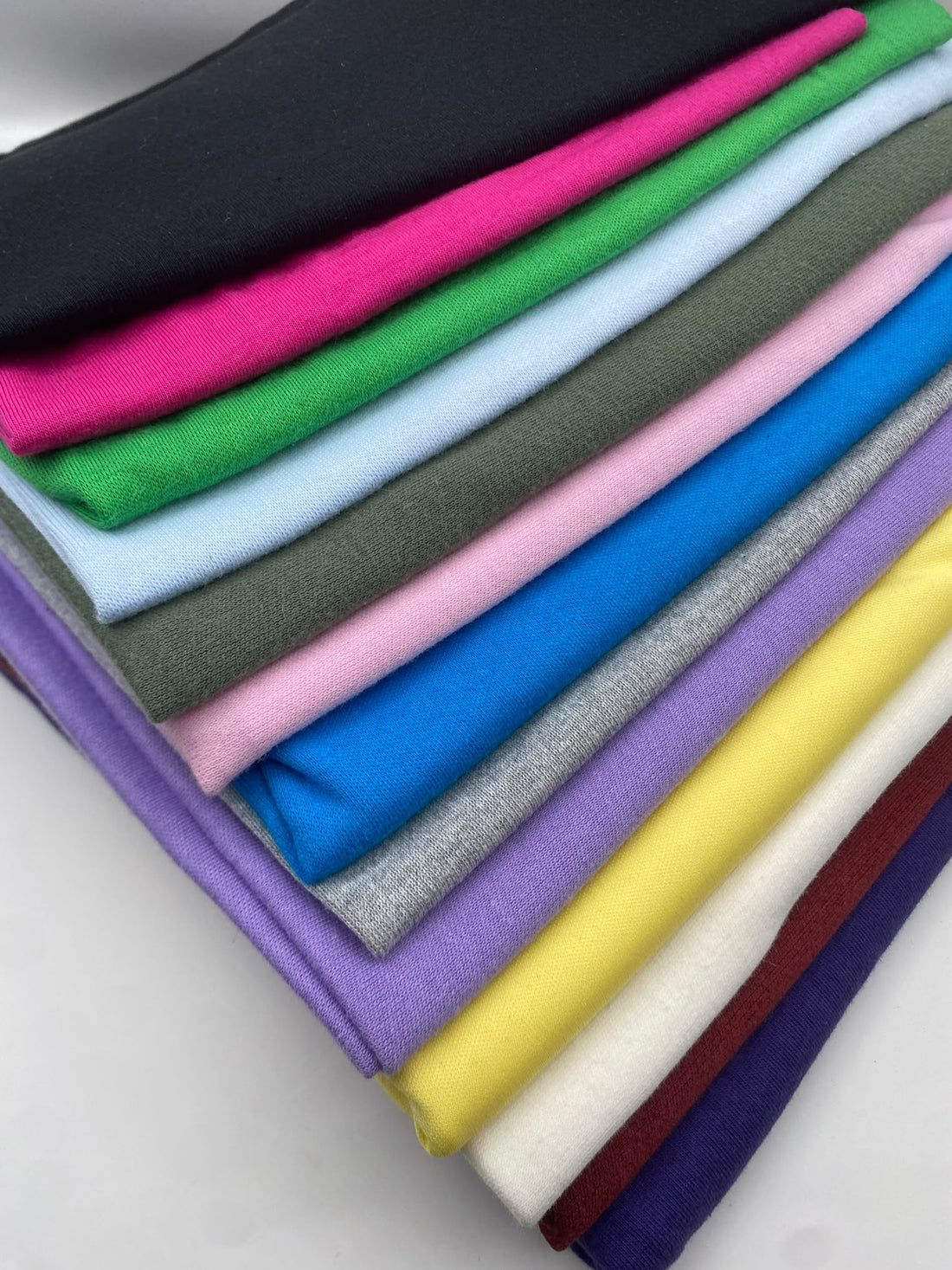 Black Cotton Interlock Jersey Fabric – 100% Cotton Double Knit