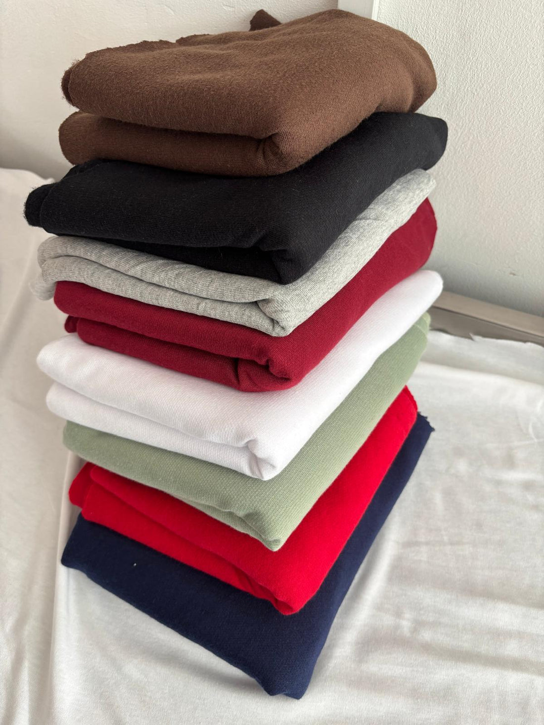 Red Brushed Back Sweatshirt Fleece Fabric