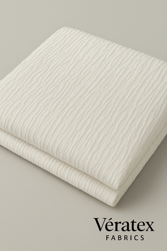 White Tree Bark Textured Jacquard – Sold by the Metre - Vératex Fabrics