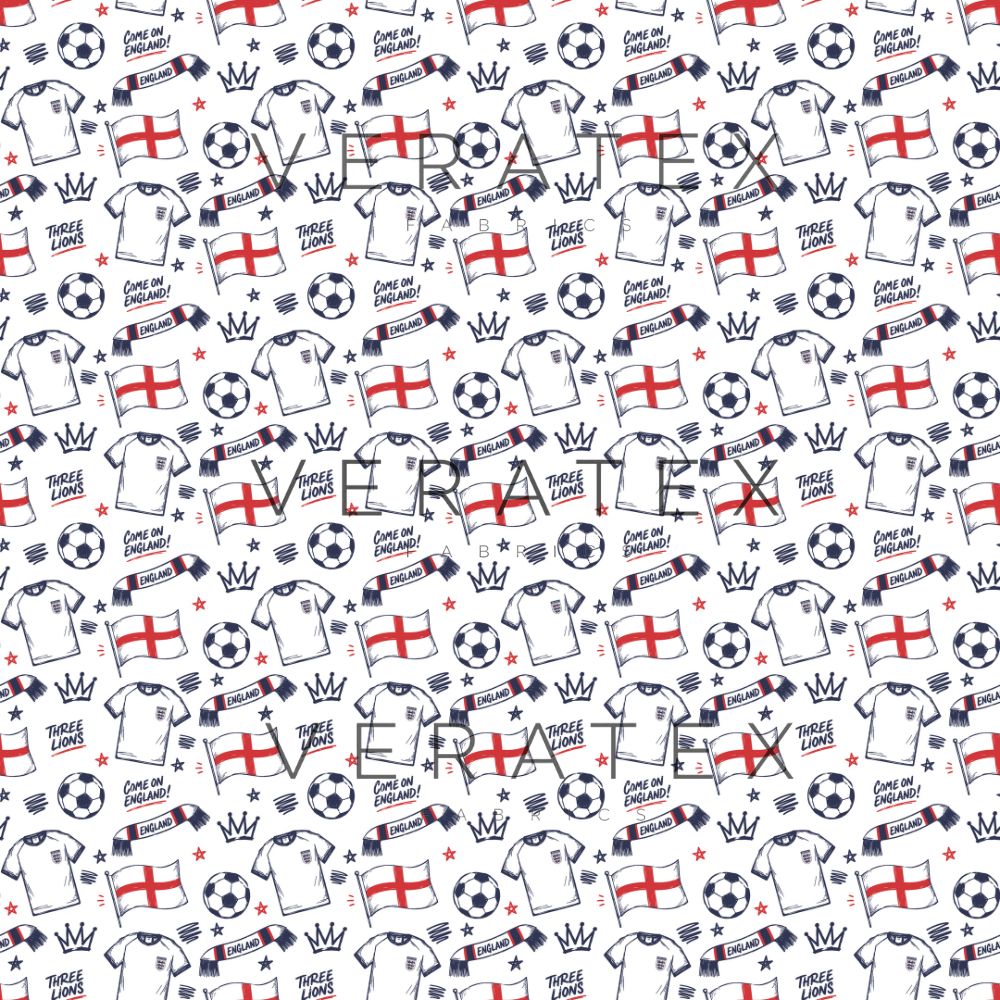 Come On England Football Seamless Pattern