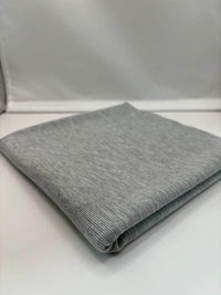 Grey Marl ponte roma fabric folded