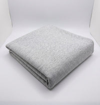 Silver Grey 100% Cotton Loopback Jersey Fabric folded